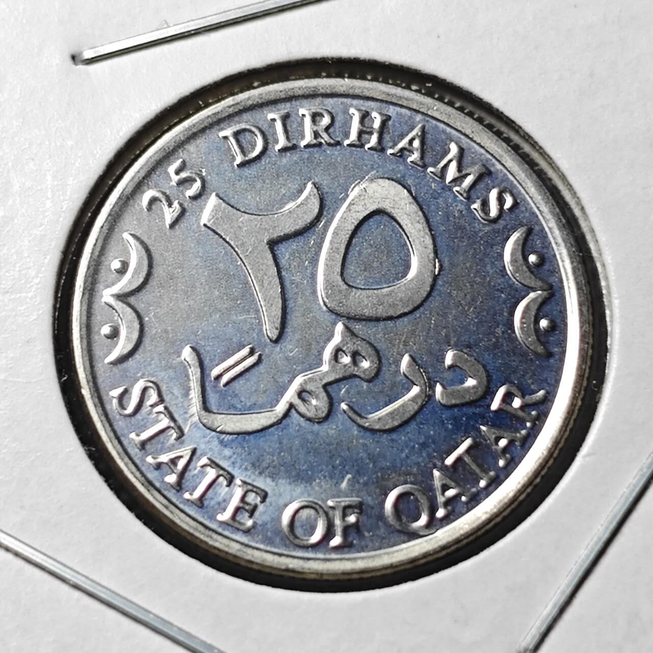 KK钱币收藏小铺 第378期  2月预留时间 周末发货  卡塔尔25迪拉姆