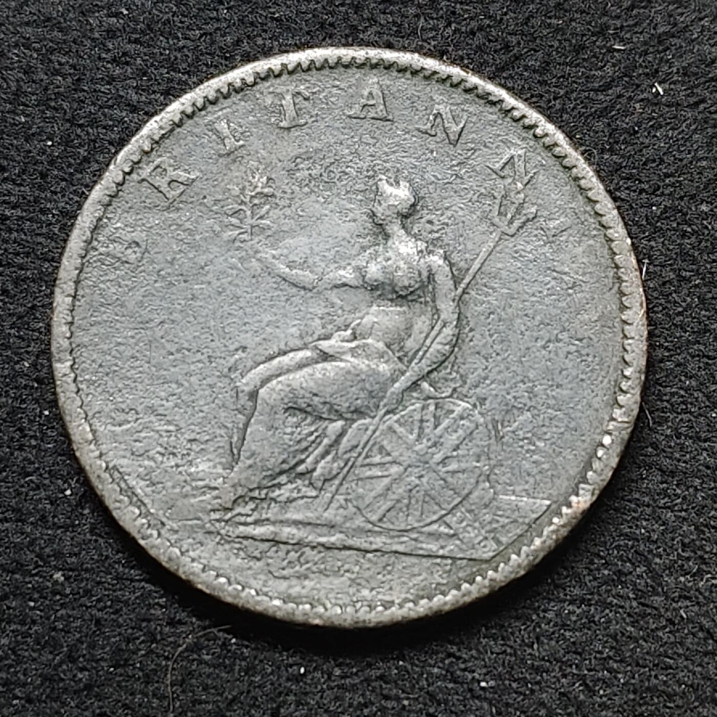 【全场包邮】纯粹捡漏拍484场（免费代拍第21场） 英国1806年乔治三世半便士铜币