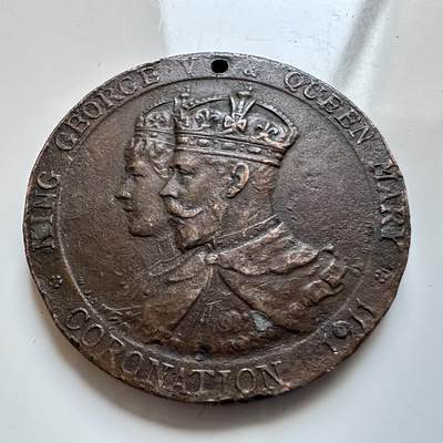 🌹外币初藏🌹🐯2025年第140场  每周二四六晚8️⃣点 接代拍 - 英国1911年乔治五世加冕纪念章 35毫米14.8克 伯明翰汉兹沃思市区议会
