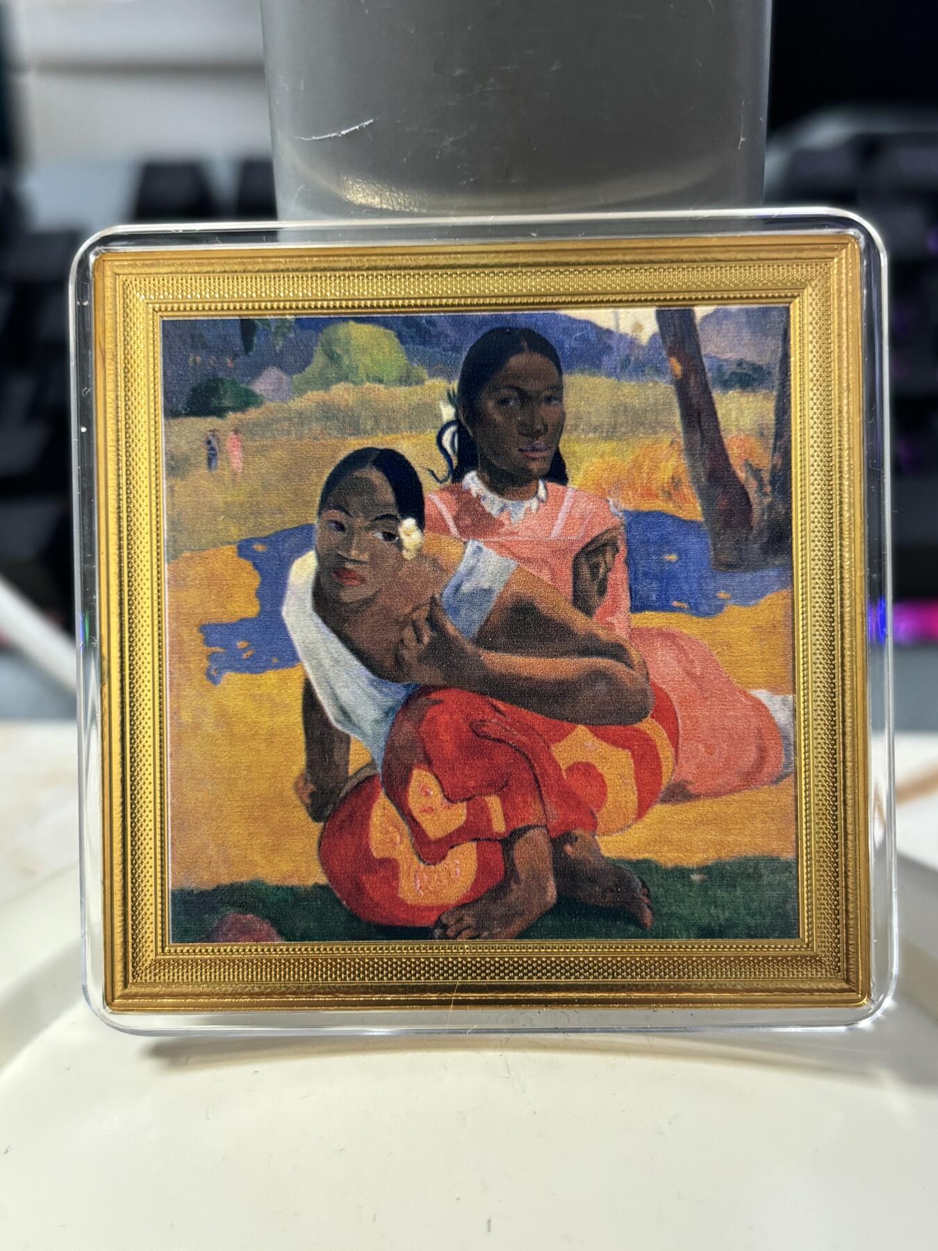 第185期拍卖 纽埃2019最昂贵的名画系列大溪地妇女2盎司纪念银币，999银，发行600枚