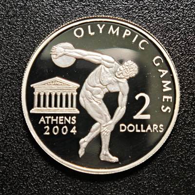 【德藏】世界币章拍卖第157期（拍品征集中~欢迎藏友联系） - 2002年 库克第二十八届雅典奥运会2元纪念镍币 镜面十足 直径约：30.2mm；重约：10g