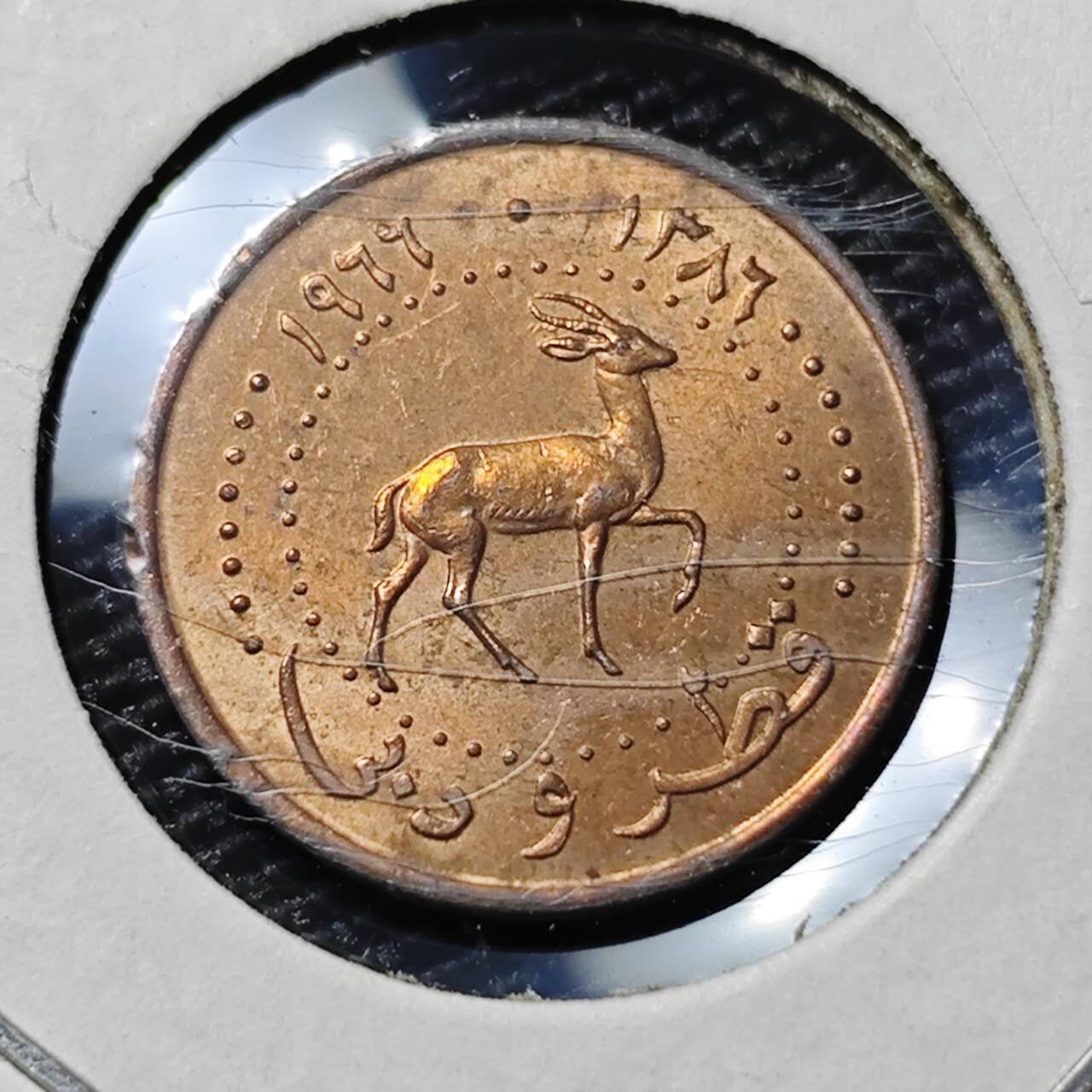 KK钱币收藏小铺 第378期  2月预留时间 周末发货  卡塔尔和迪拜1费尔铜币 好品