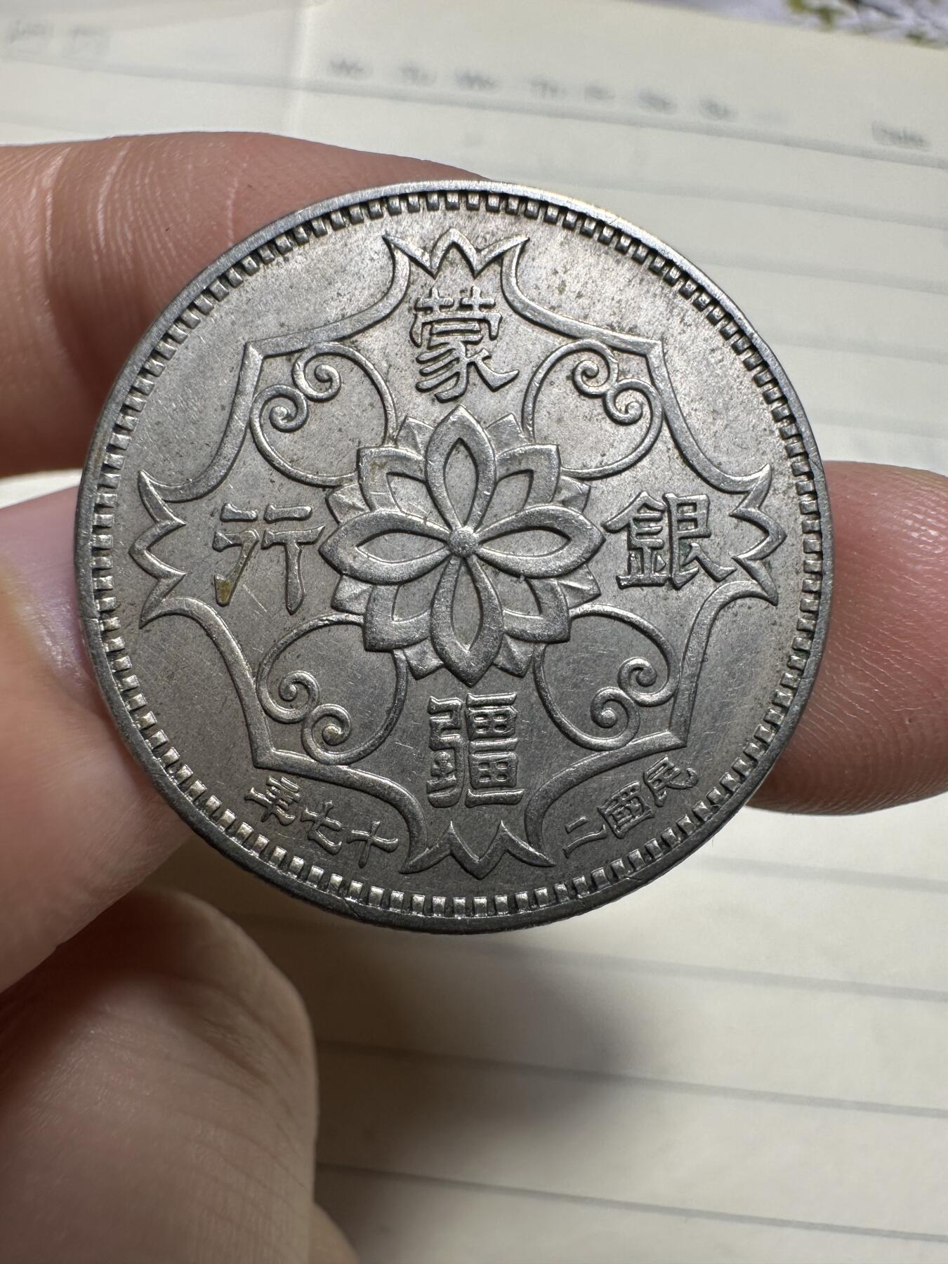 章，中外钱币 带底光，极美蒙疆五角