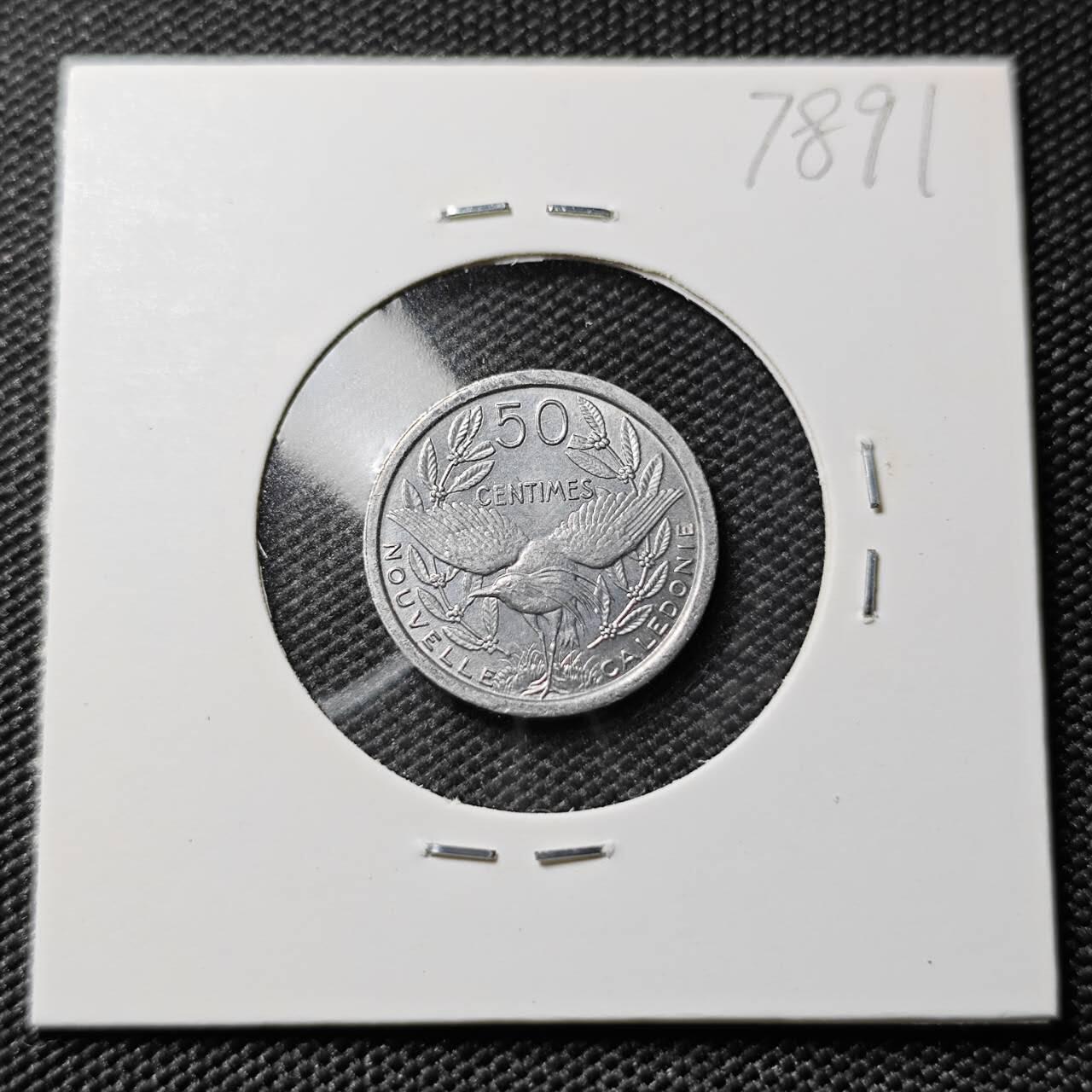 KK钱币收藏小铺 第378期  2月预留时间 周末发货  1949法属新喀里多尼亚50分