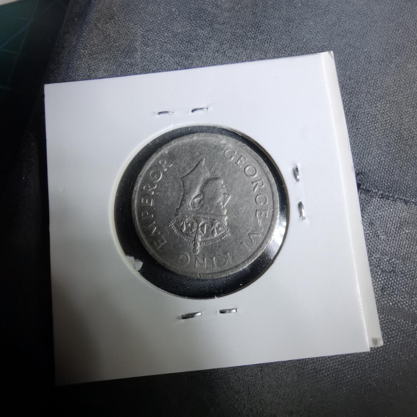 沼泽如烟--第929场 英属印度1947年二分之一卢比