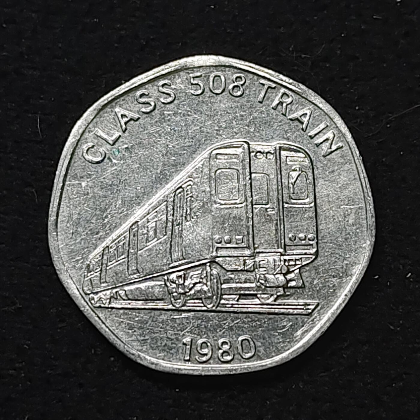 【全场包邮】纯粹捡漏拍484场（免费代拍第21场） 【代币】英国20分国家交通代币-1980年铁路508型通勤电力动车