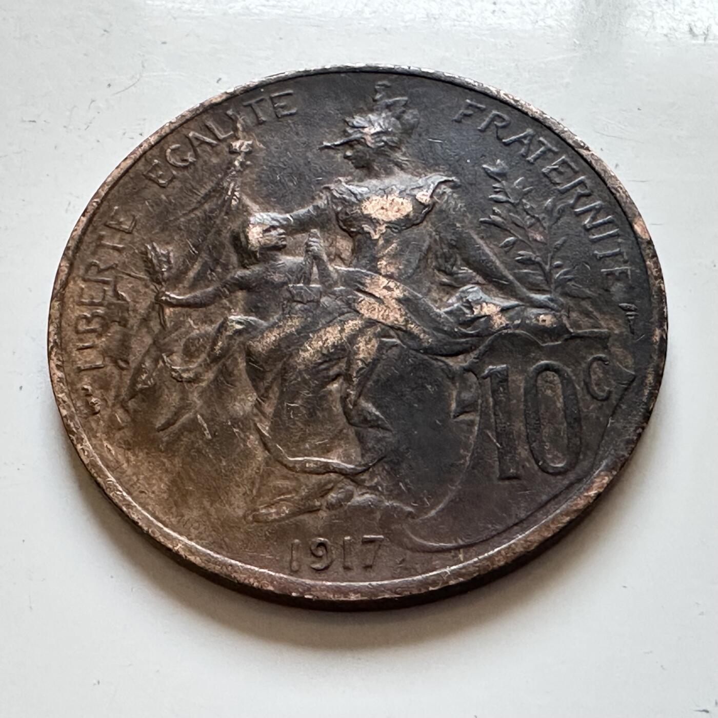 🌹外币初藏🌹🐯2025年第140场  每周二四六晚8️⃣点 接代拍 法国1917年十分