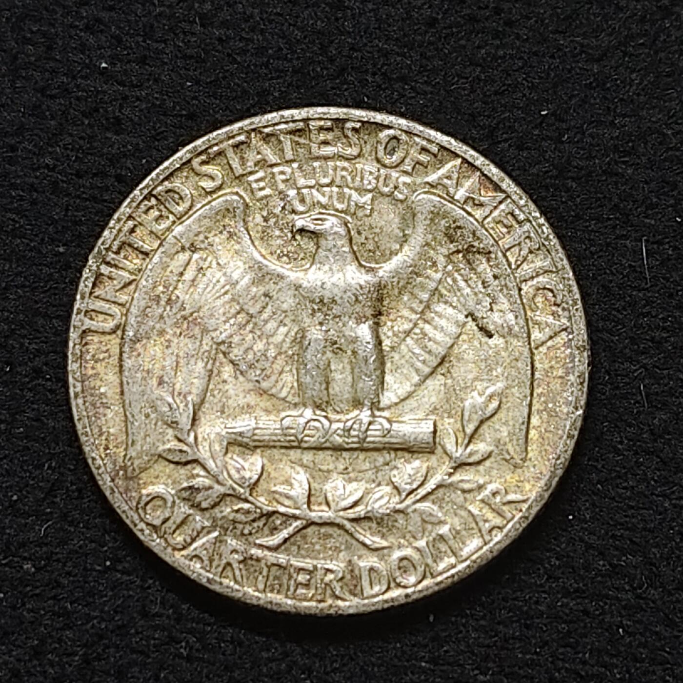 【全场包邮】纯粹捡漏拍484场（免费代拍第21场） 美国1954年华盛顿25分银币