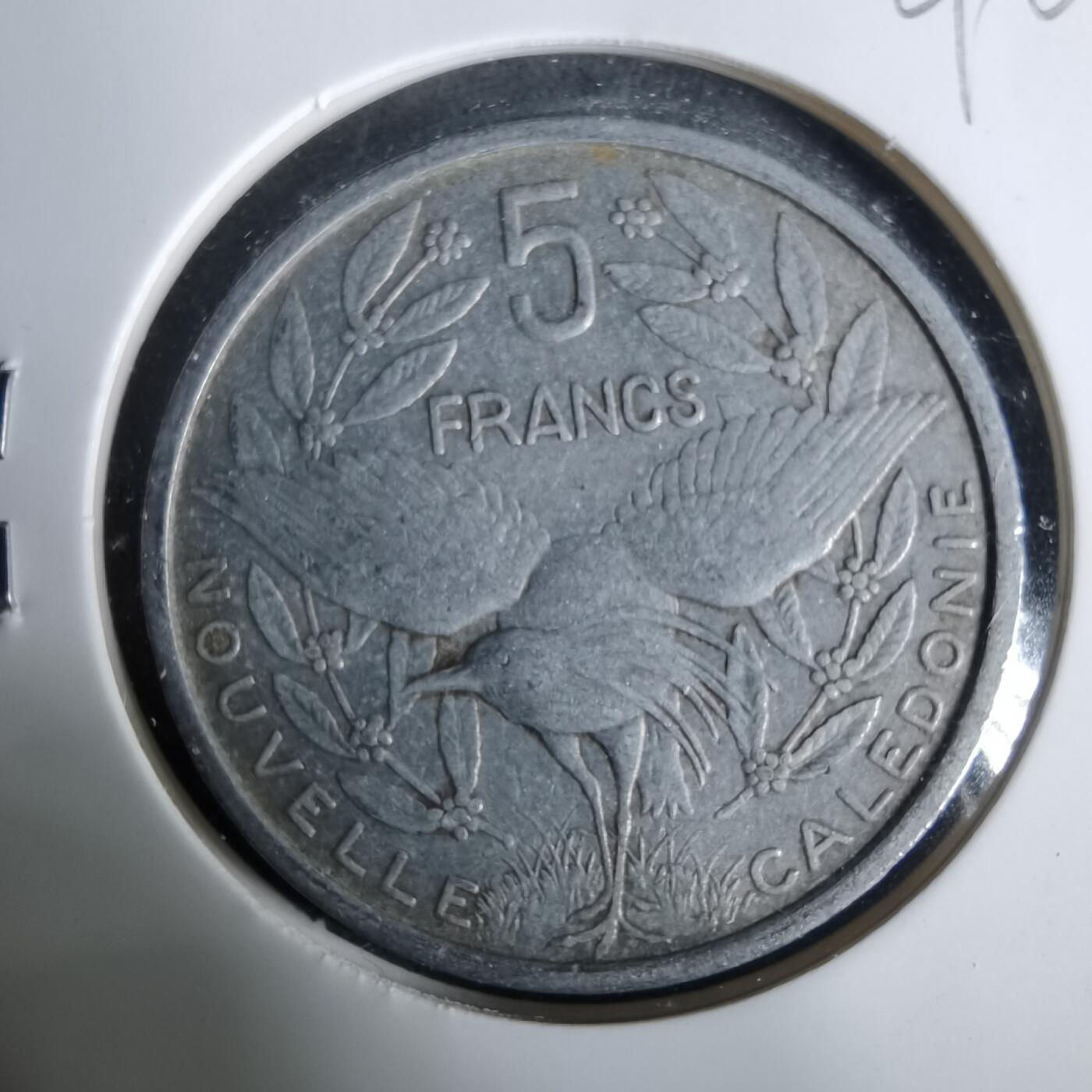 沼泽如烟--第929场 法属新喀里多尼亚1952年5法郎