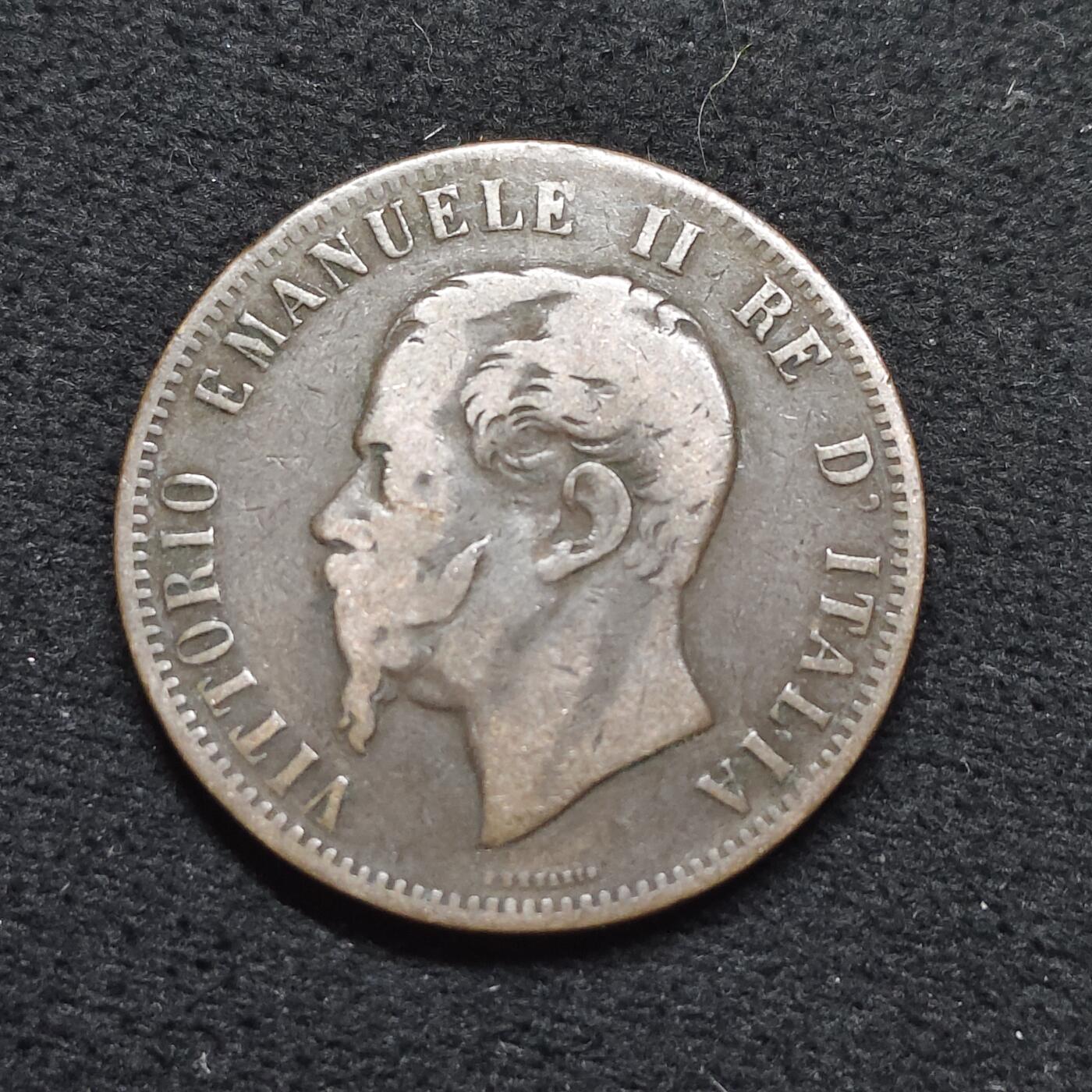 【全场包邮】纯粹捡漏拍484场（免费代拍第21场） 意大利1866年艾曼努尔二世10分铜币