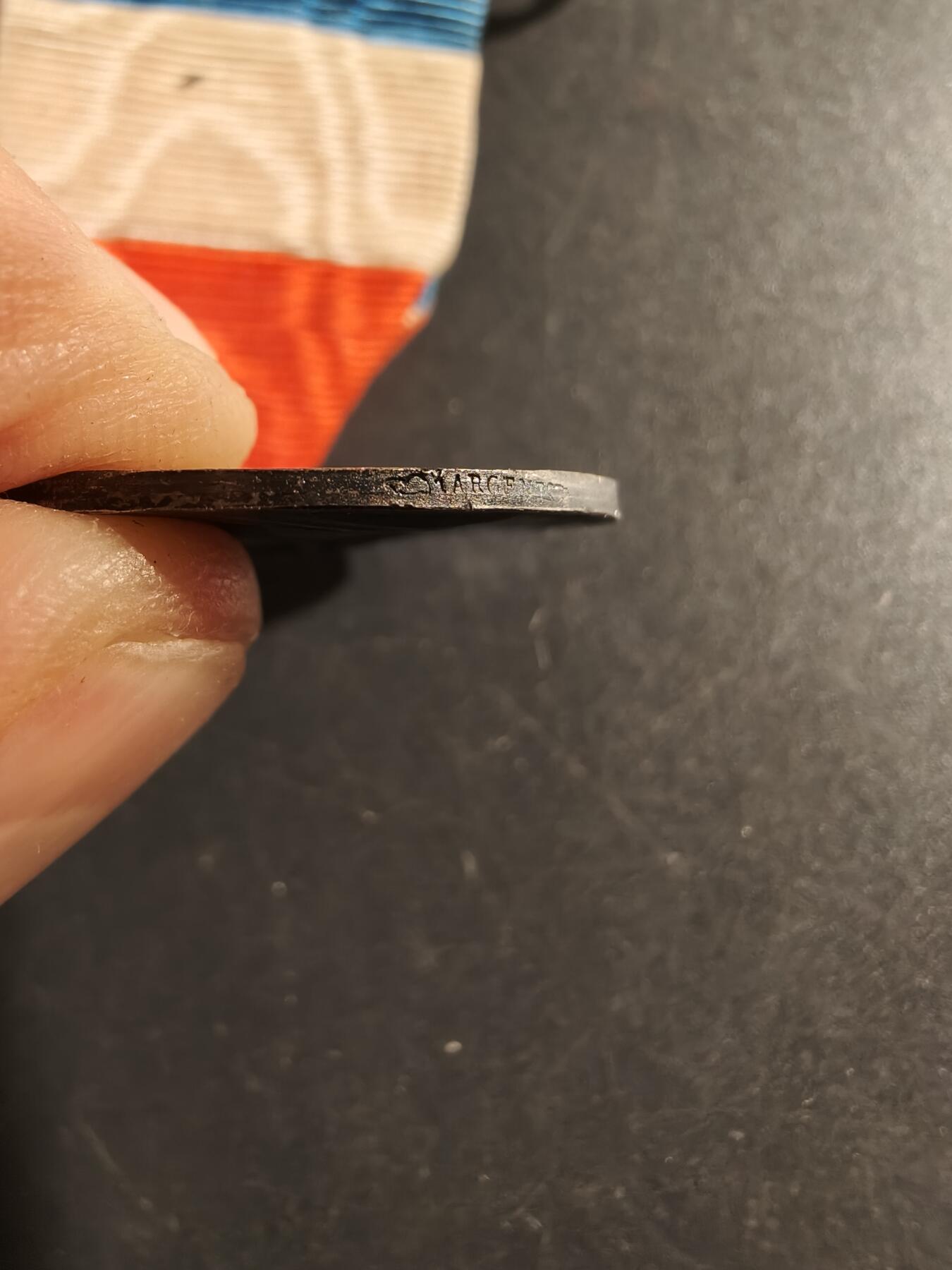 老王徽章第169期 法国银级劳工奖章     少见农业部版本（右看玛丽安娜，一般为面部朝左）   950银     12.9g 