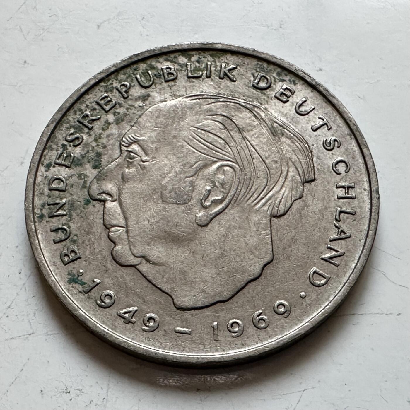 🌹外币初藏🌹🐯2025年第140场  每周二四六晚8️⃣点 接代拍 德国1971年G版 2马克 豪斯