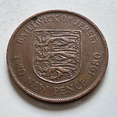 🌹外币初藏🌹🐯2025年第140场  每周二四六晚8️⃣点 接代拍 - 泽西岛1980年2便士