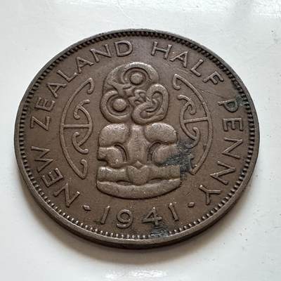 🌹外币初藏🌹🐯2025年第140场  每周二四六晚8️⃣点 接代拍 - 新西兰1941年半便士