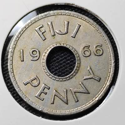 KK钱币收藏小铺 第378期  2月预留时间 周末发货 -  1966斐济1便士