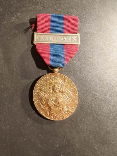 老王徽章第169期 - 法国金级国防服役奖章     外籍军团勋条