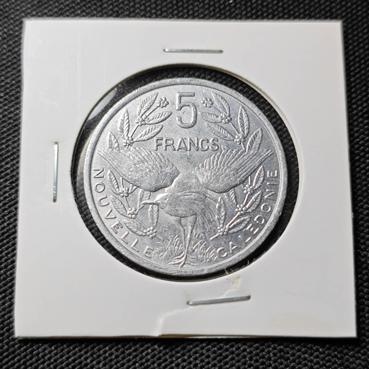 KK钱币收藏小铺 第378期  2月预留时间 周末发货  1992法属新喀里多尼亚5法郎