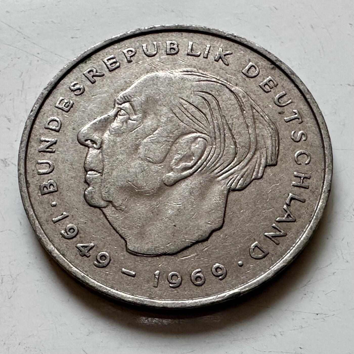 🌹外币初藏🌹🐯2025年第140场  每周二四六晚8️⃣点 接代拍 德国1974年J版 2马克 豪斯