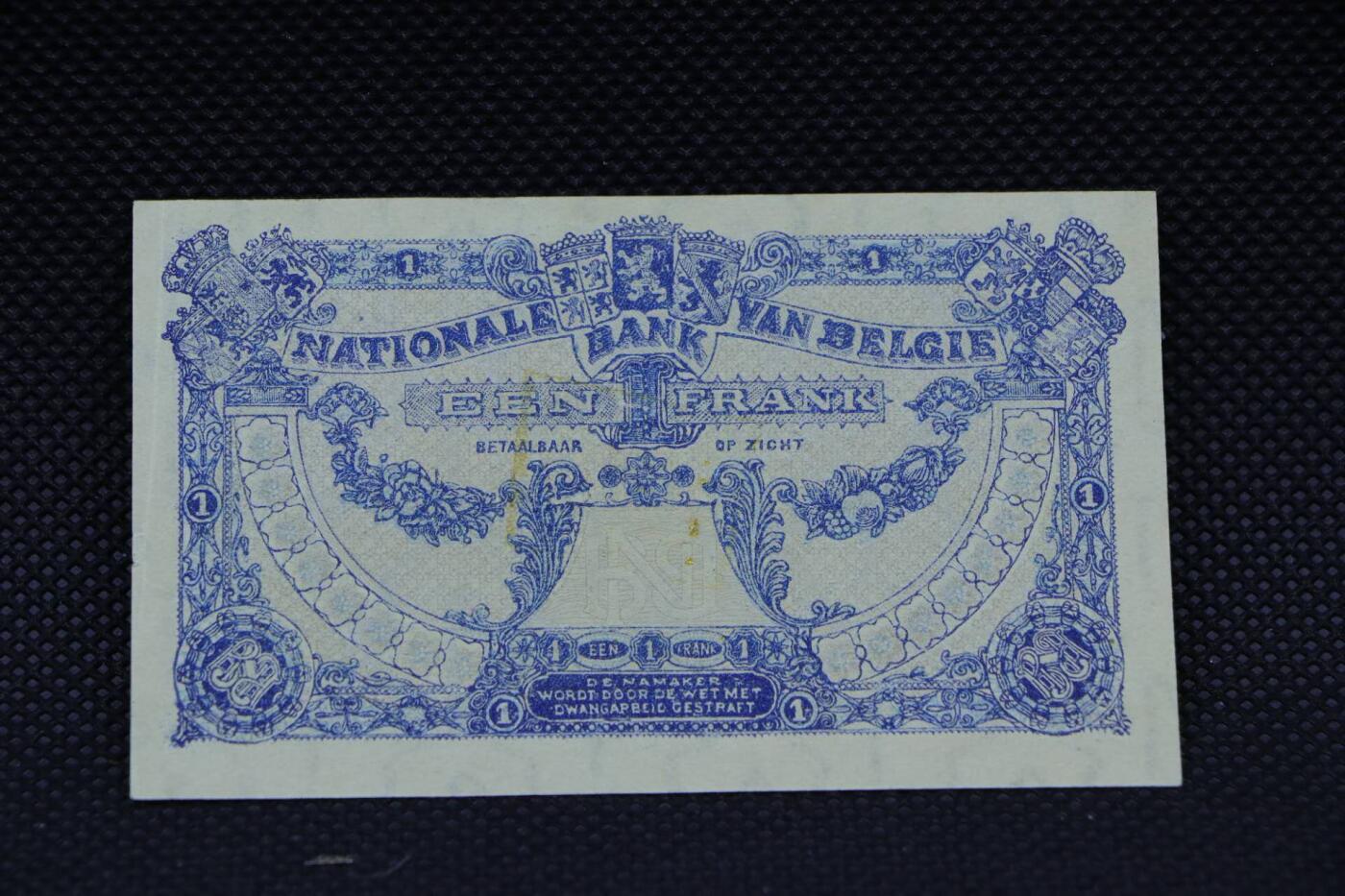 【淘币小摊】限时拍第八百二十八拍  纸币场  满百包邮可预留两周  周一统一发货   比利时1919年1法郎纸币