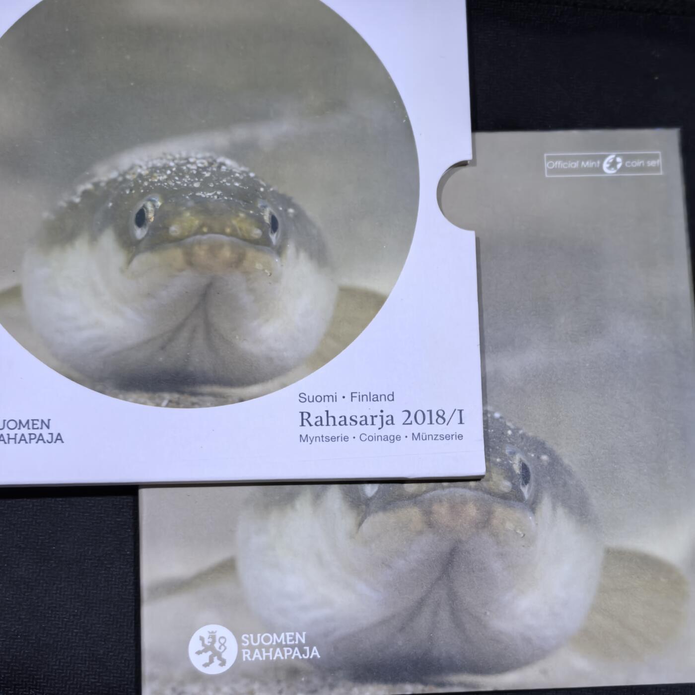 道一币馆币章第一百五十八场 欧洲之星原包装 芬兰2018年欧元套币8枚+纪念章