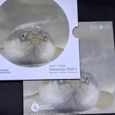 道一币馆币章第一百五十八场 - 欧洲之星原包装 芬兰2018年欧元套币8枚+纪念章