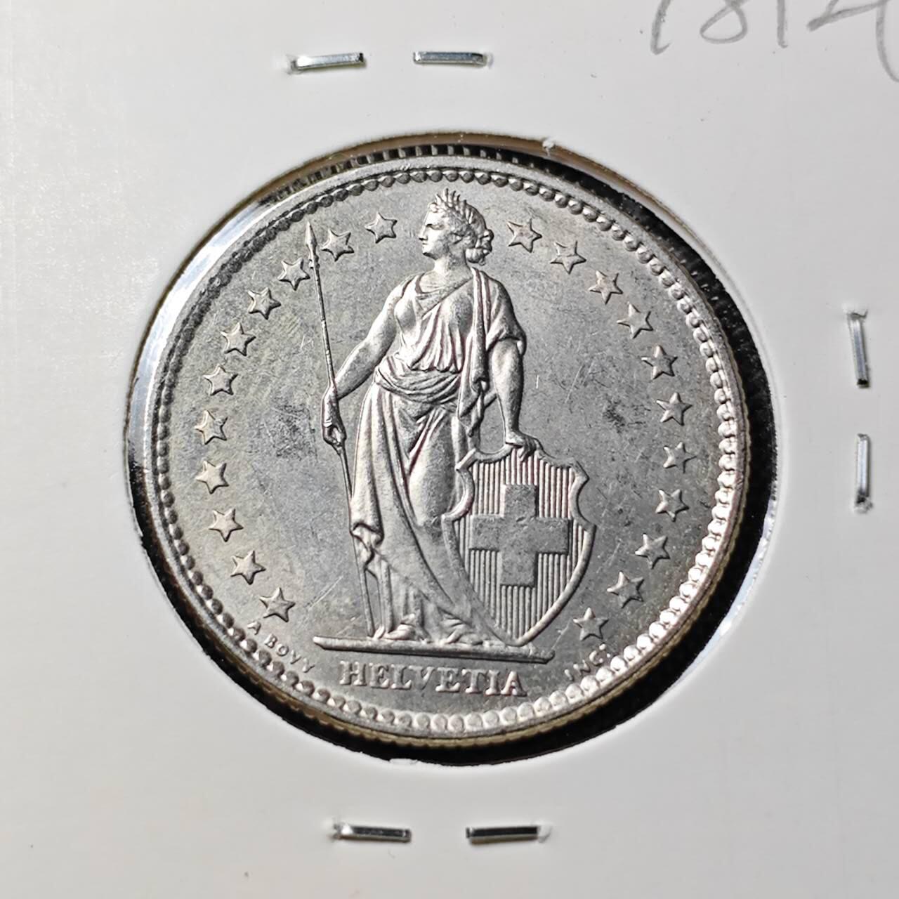 KK钱币收藏小铺 第378期  2月预留时间 周末发货  1978瑞士2法郎