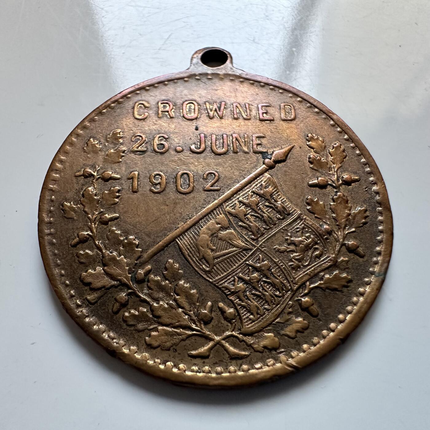 🌹外币初藏🌹🐯2025年第140场  每周二四六晚8️⃣点 接代拍 英国1902年爱德华七世加冕纪念章  铜制 22.6毫米