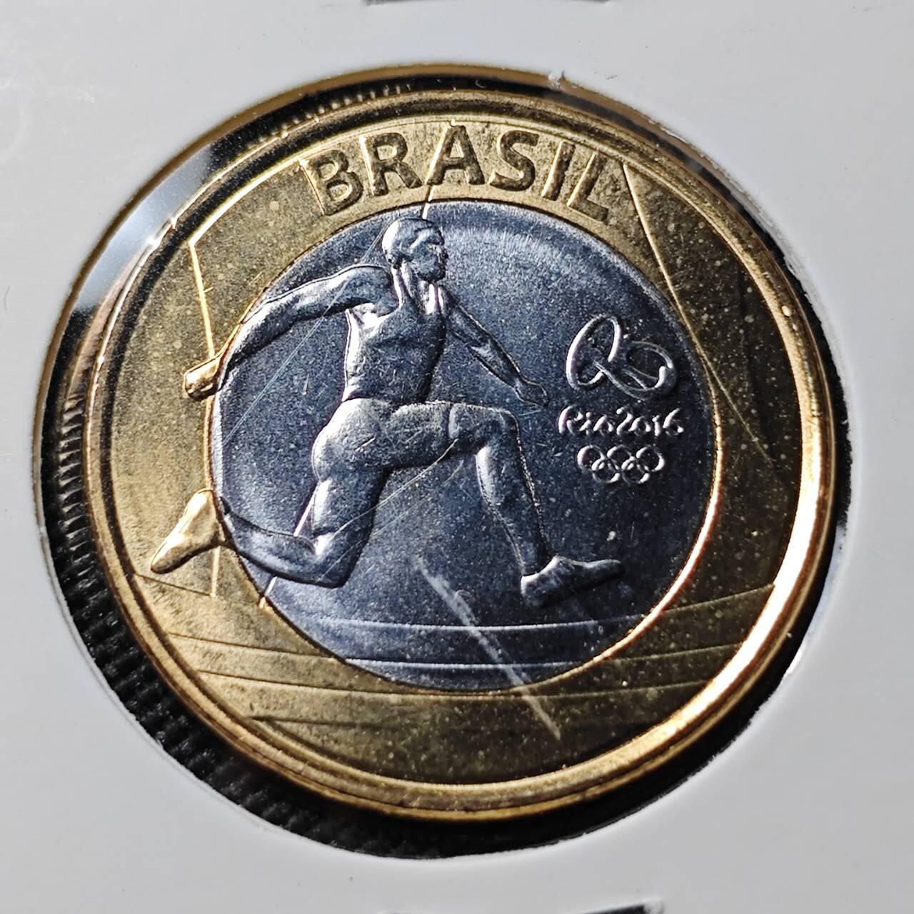 KK钱币收藏小铺 第378期  2月预留时间 周末发货  巴西1瑞尔双色币纪念币
