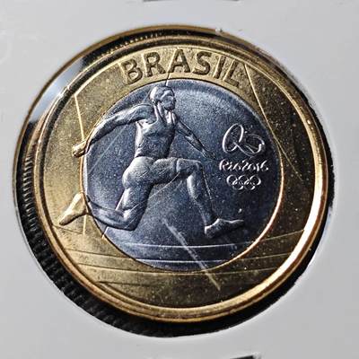 KK钱币收藏小铺 第378期  2月预留时间 周末发货 -  巴西1瑞尔双色币纪念币