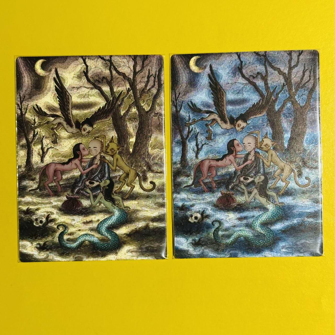 龙虎卡牌六七场 （无佣金，周六结拍，欢迎送拍） 粗闪2张 昆仑万象 刘伟 - 聊斋画中仙