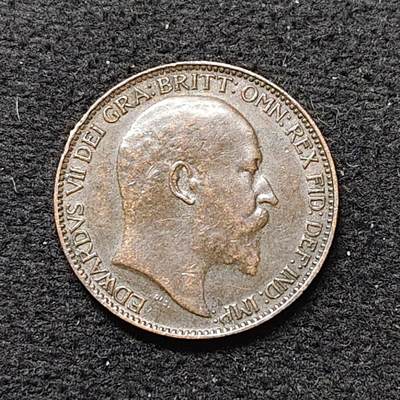 【全场包邮】纯粹捡漏拍484场（免费代拍第21场） - 英国1903年爱德华七世1法新铜币