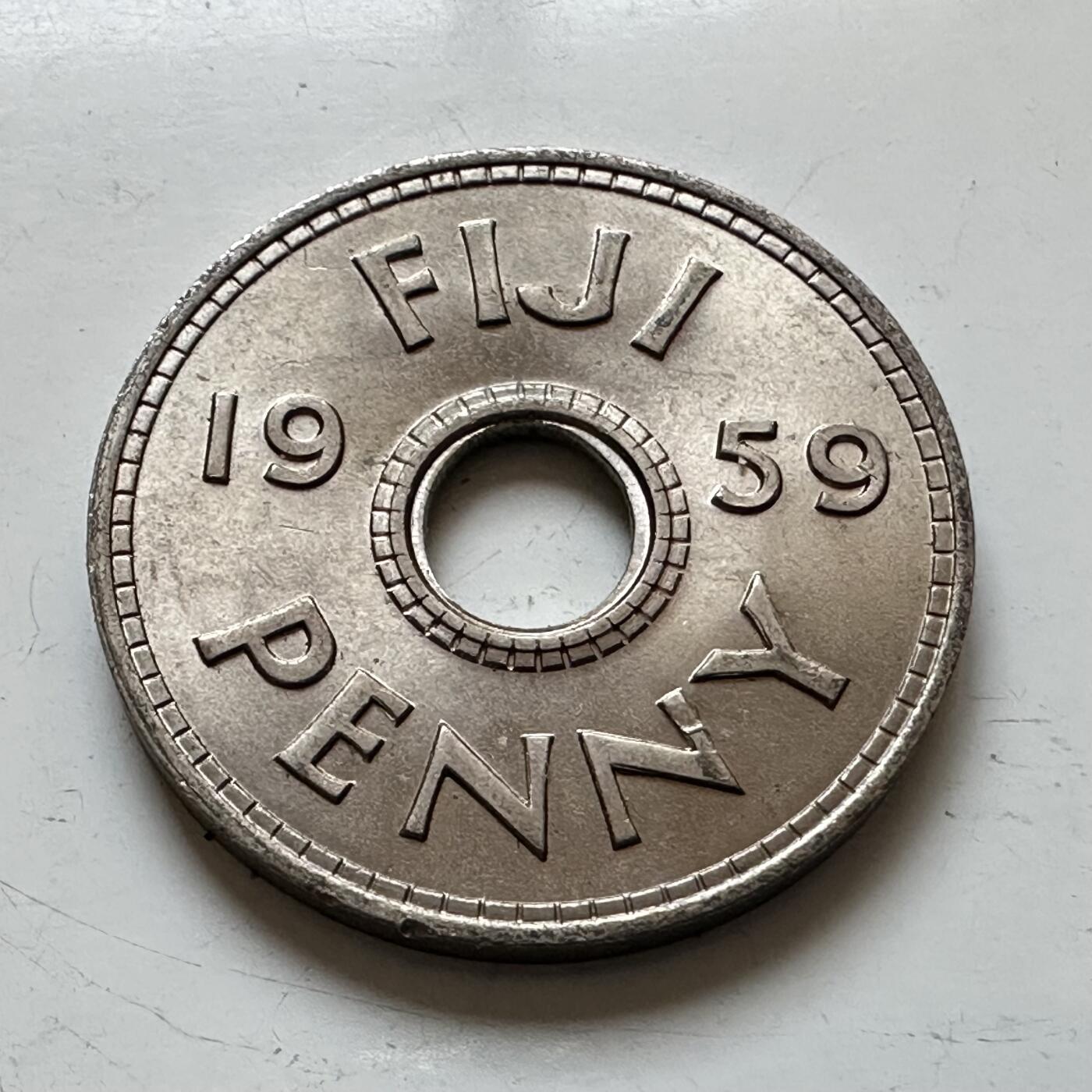 🌹外币初藏🌹🐯2025年第140场  每周二四六晚8️⃣点 接代拍 英属斐济1959年一便士