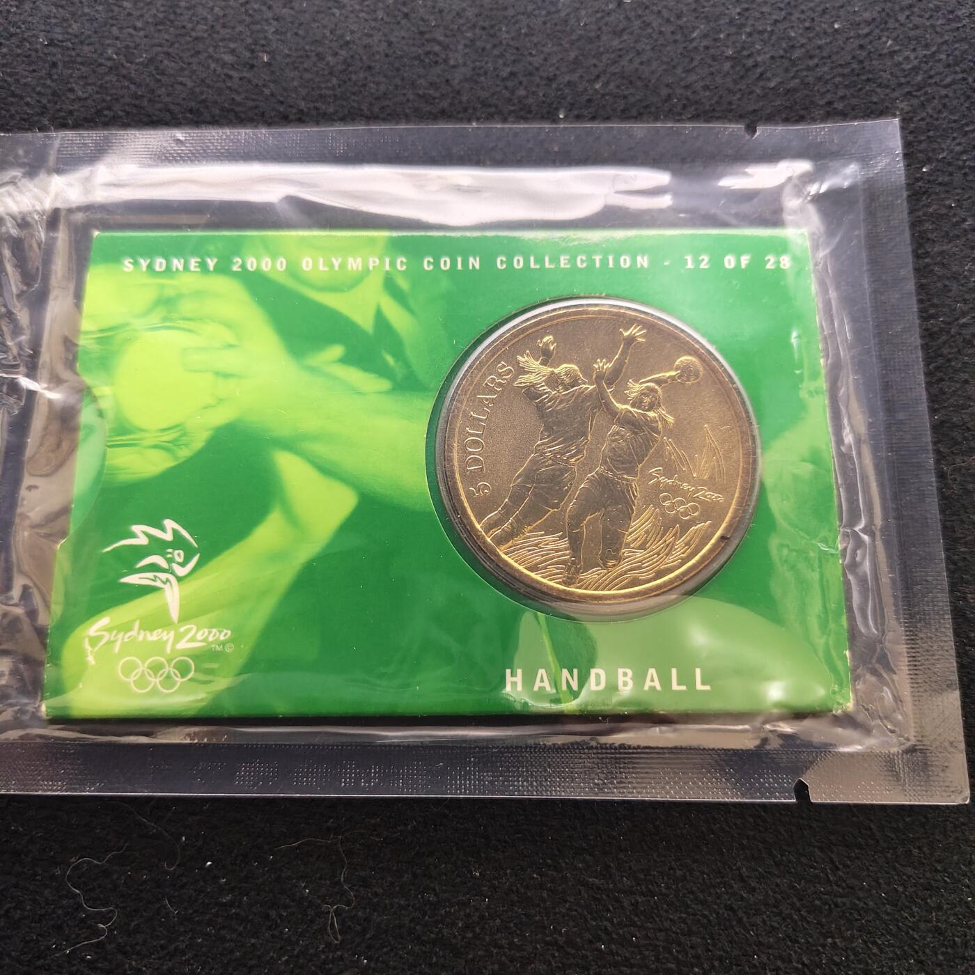 【全场包邮】纯粹捡漏拍484场（免费代拍第21场） 澳大利亚2000年5元悉尼奥运会官方卡装纪念币-手球