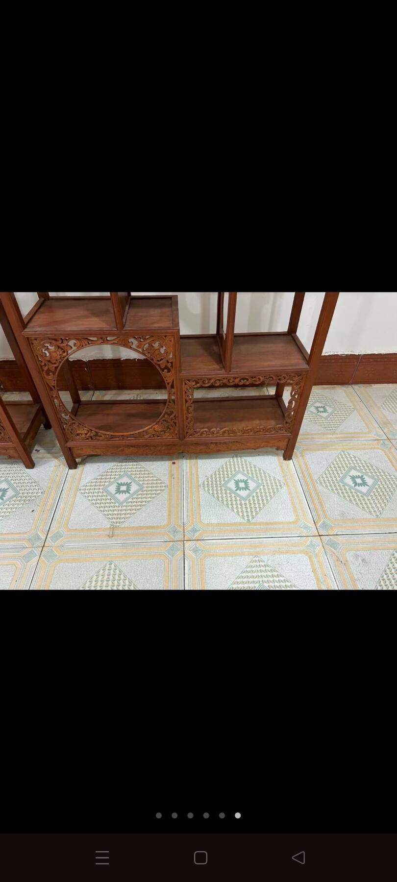 核桃木多宝阁，尺寸如图，结实牢固，全品无松动