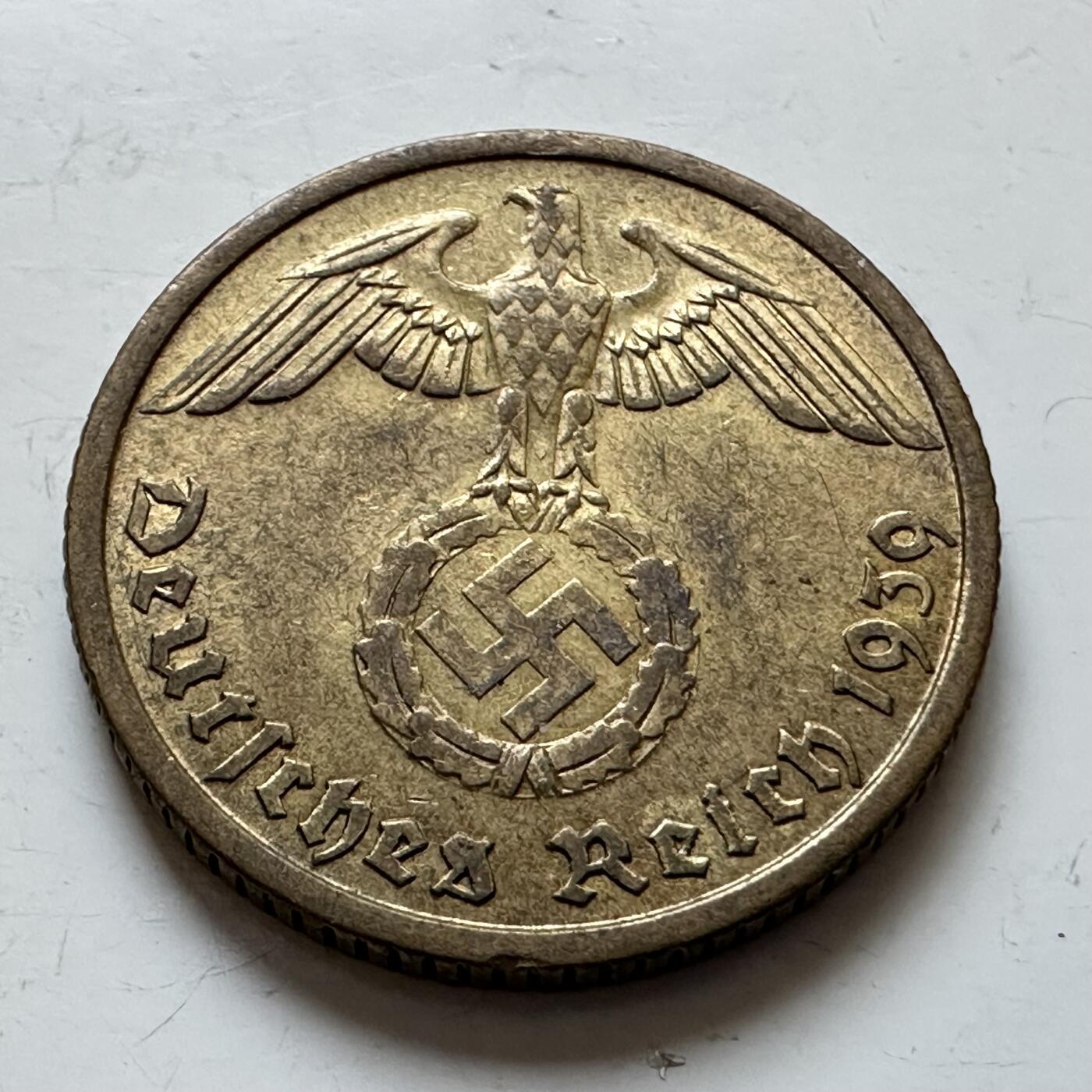 🌹外币初藏🌹🐯2025年第140场  每周二四六晚8️⃣点 接代拍 德国1939年F版10芬尼