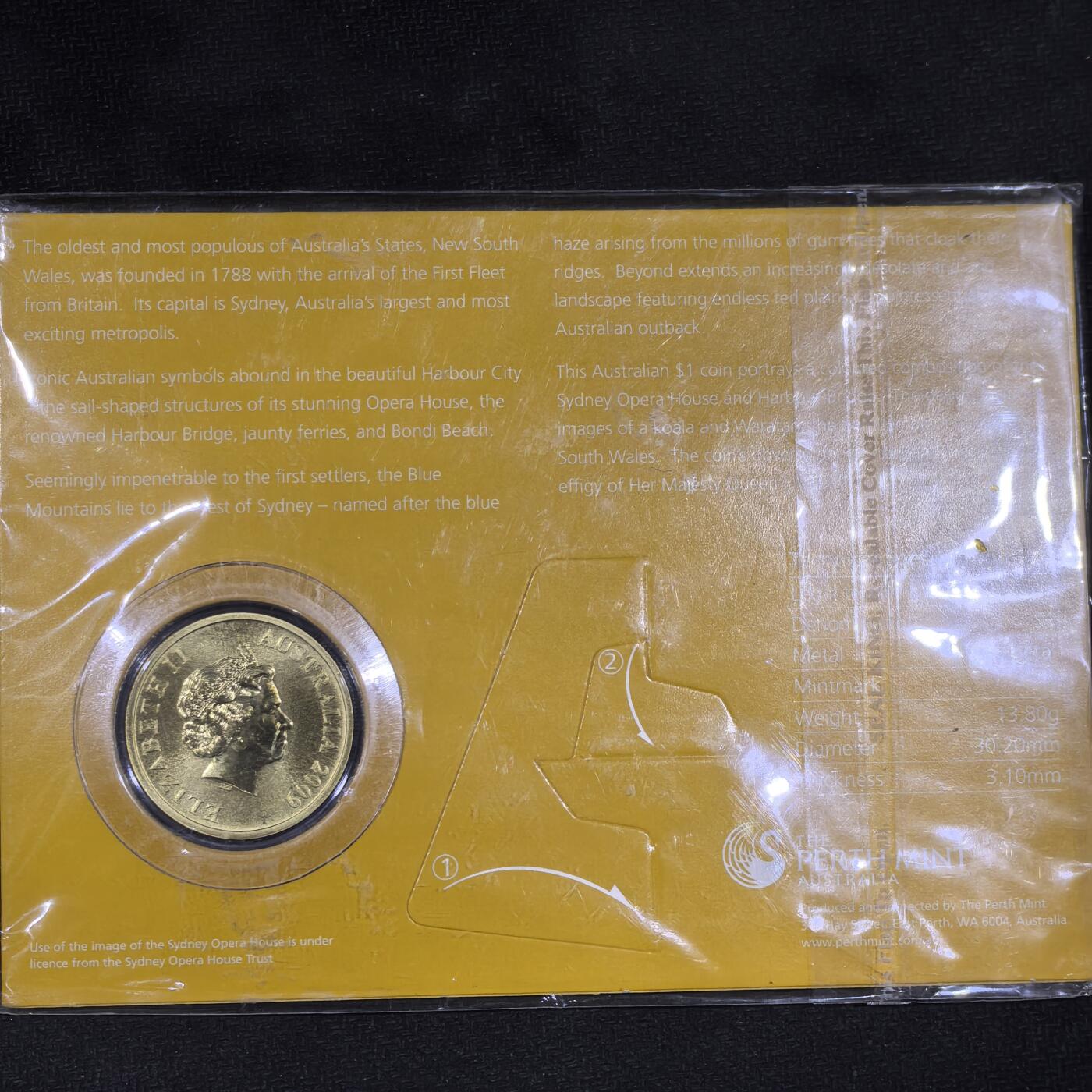 道一币馆币章第一百五十八场 邮币封 澳大利亚2009年彩绘考拉1元纪念铜币