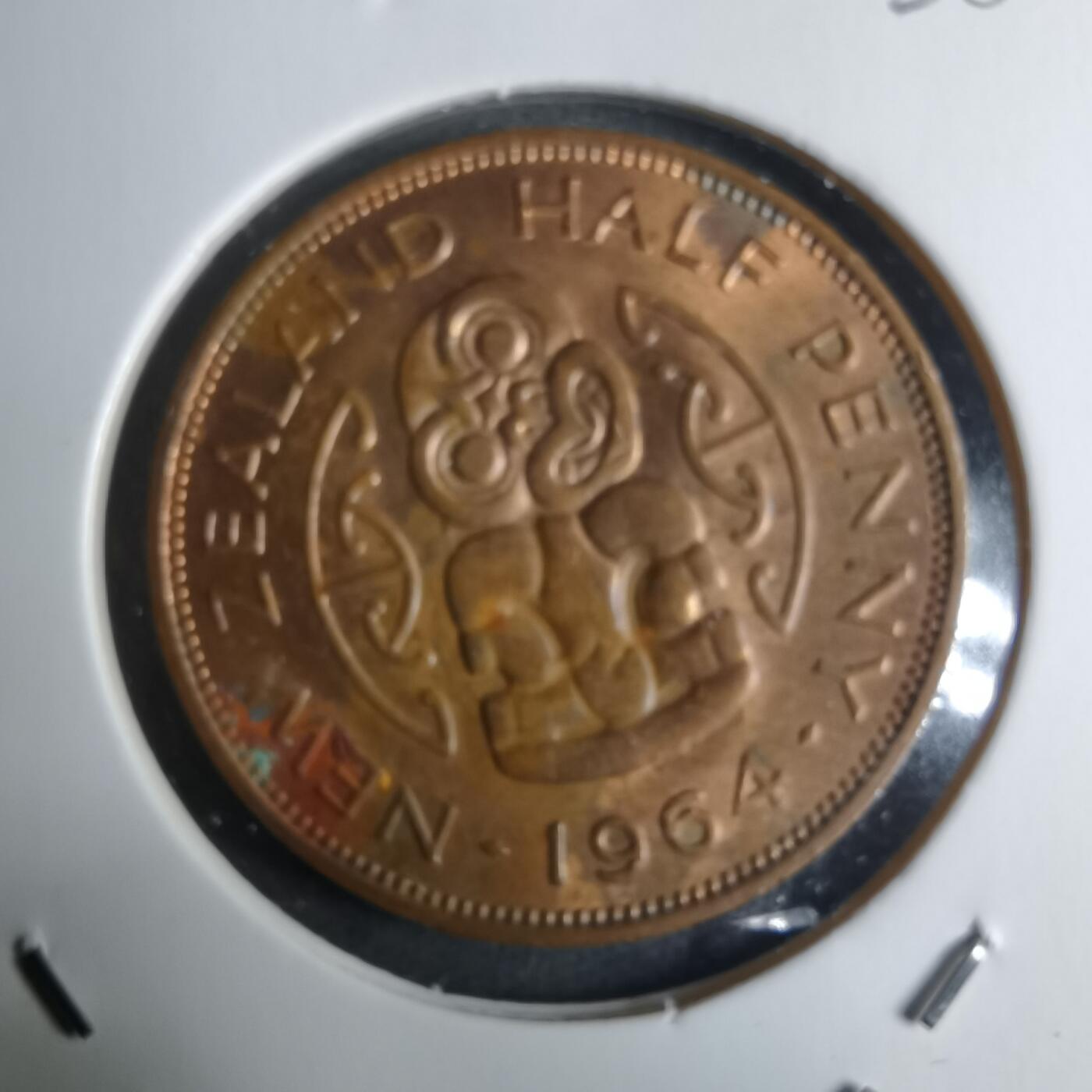 沼泽如烟--第928场 新西兰1964年半便士