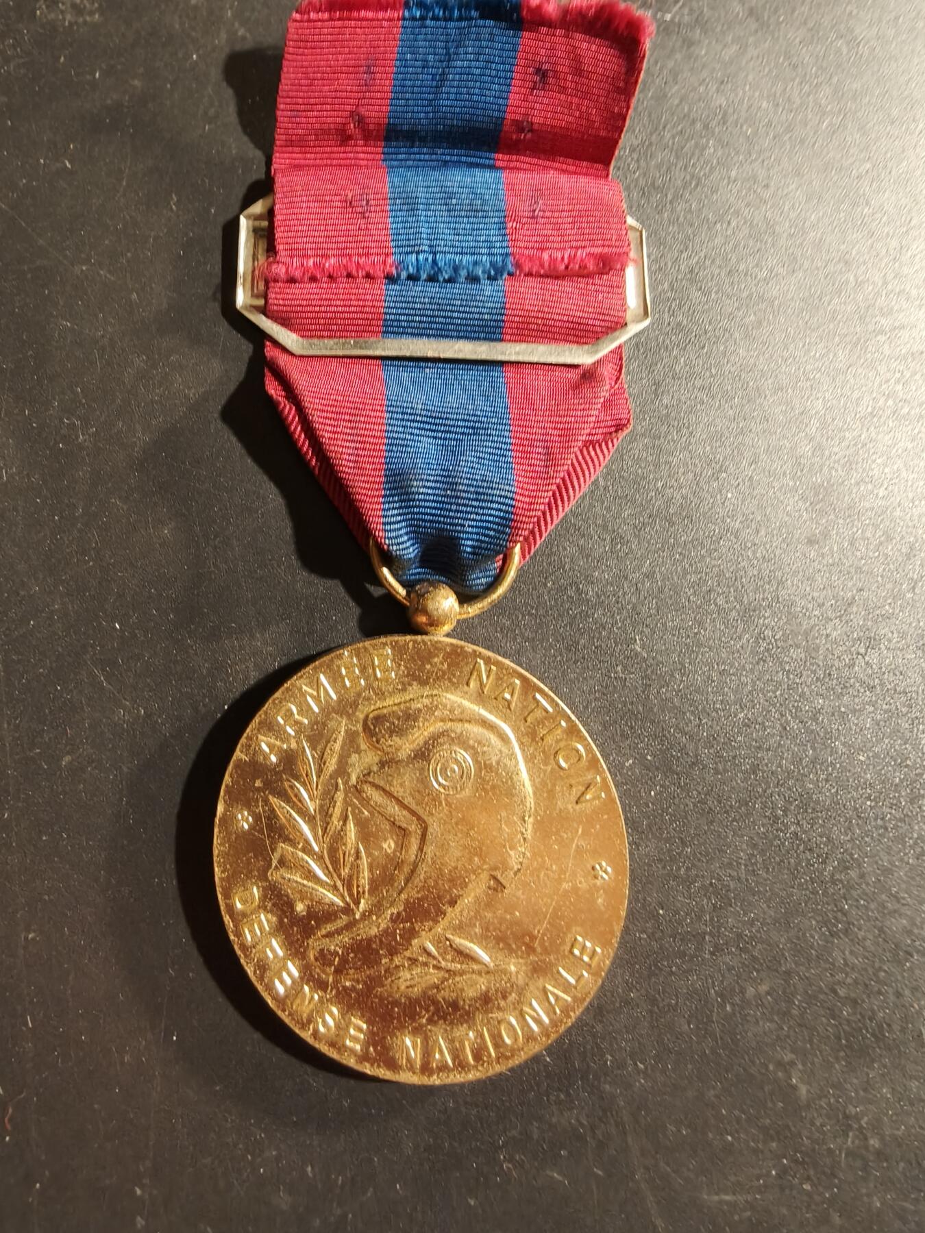 老王徽章第169期 法国金级国防服役奖章     山地部队勋条