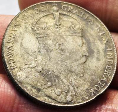 文馨钱币收藏第 285 场，【 长期接收代拍品】银币，评级币，散币场 - 少见 1904年英属纽芬兰 爱德华七世 H 版 50 分大银币