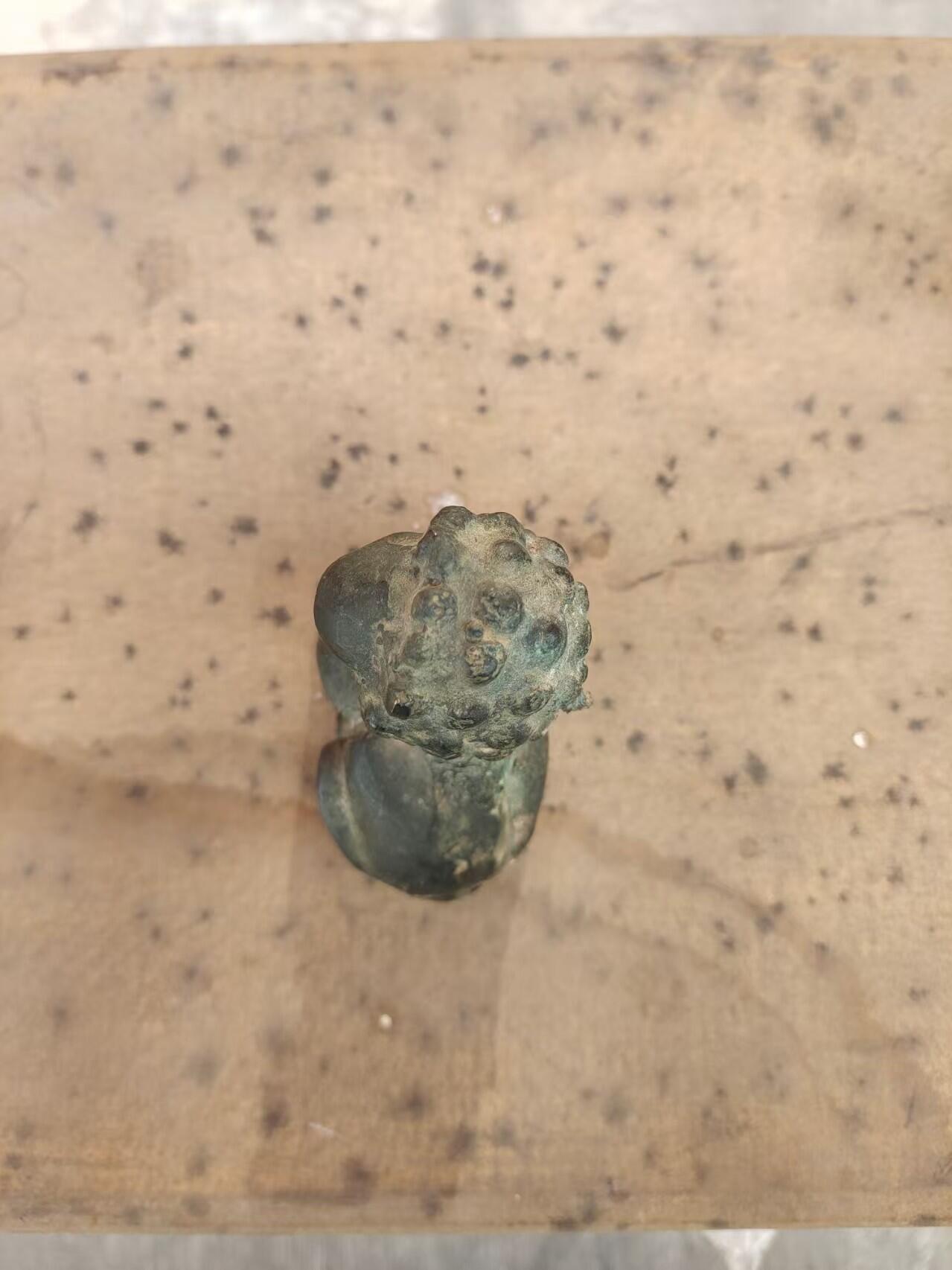 清代老铜狮子摆件，纯铜材质，分量足，包浆自然，造型威武，适合书房、茶室、收藏或镇纸用。老物件有岁月痕迹，整体保存不错