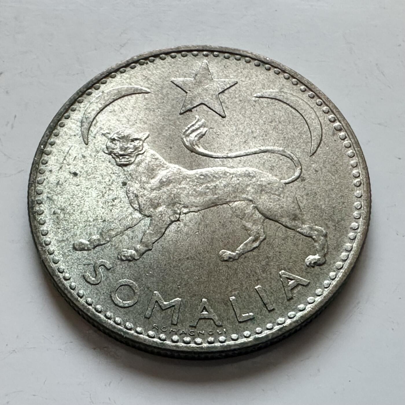 🌹外币初藏🌹🐯2025年第140场  每周二四六晚8️⃣点 接代拍 意托索马里1950年50分银币 原光品相非常少见