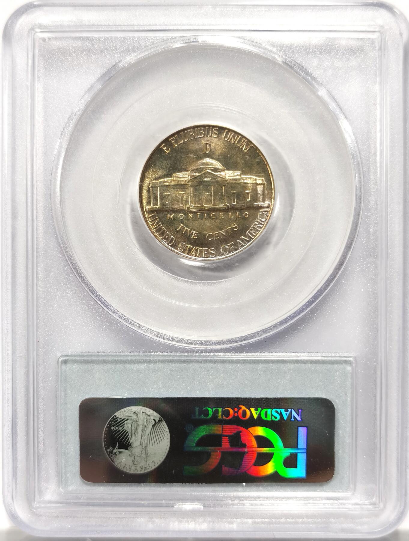 博洋堂世界钱币拍卖第151期（全场包邮） PCGS MS65 美国1943年杰佛逊5分D厂银币