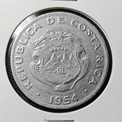 KK钱币收藏小铺 第378期  2月预留时间 周末发货 -  1954哥斯达黎加2科朗
