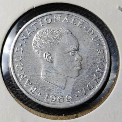 KK钱币收藏小铺 第378期  2月预留时间 周末发货 -  1969卢旺达1法郎 好品