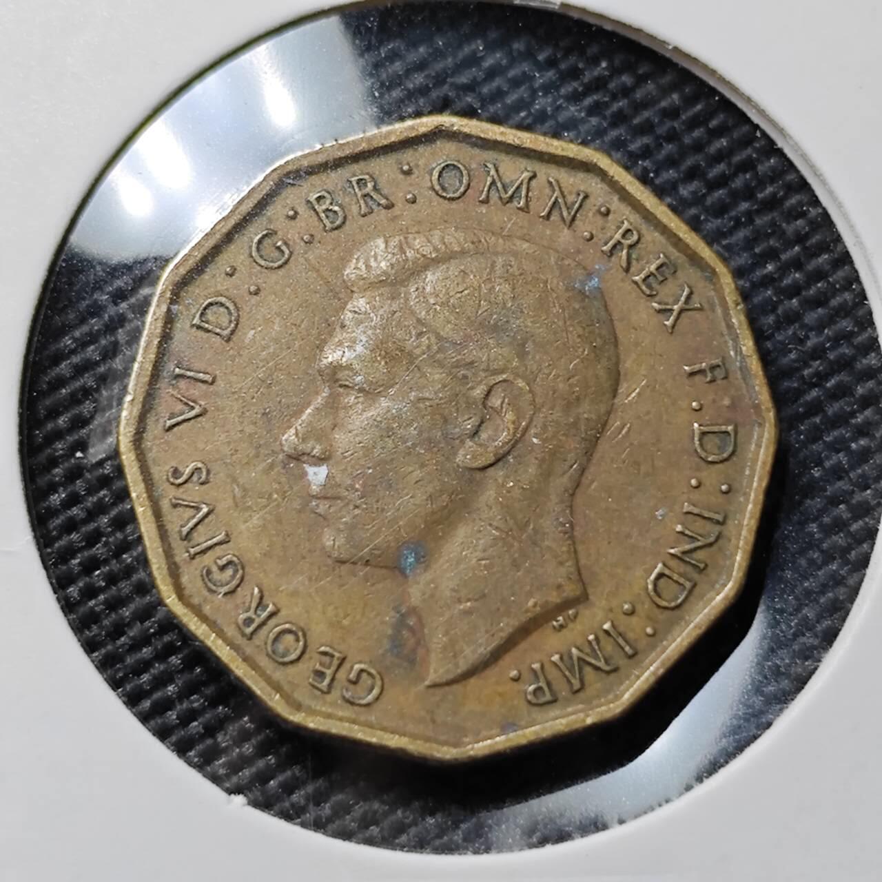 KK钱币收藏小铺 第378期  2月预留时间 周末发货  1937英国3便士铜币