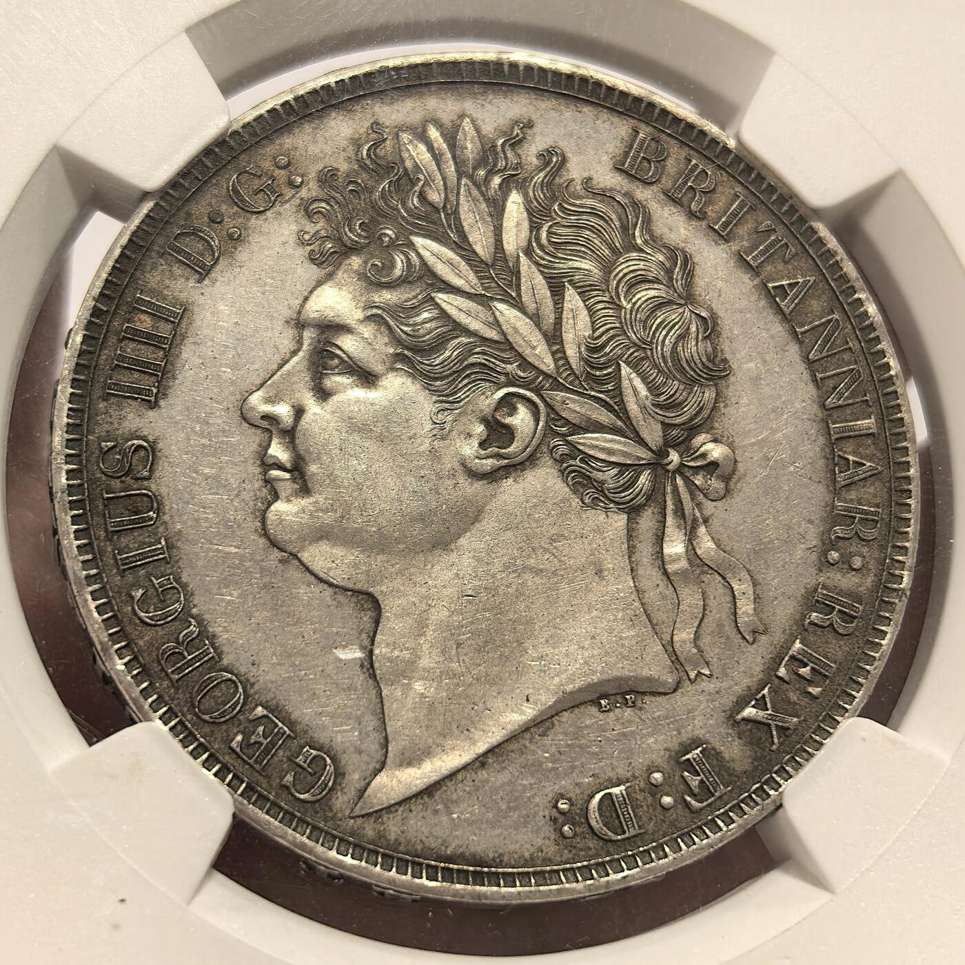 博洋堂世界钱币拍卖第151期（全场包邮） NGC MS62 英国1821年乔治四世马剑银币 SECUNDO 味道一流