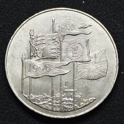 【全场包邮】纯粹捡漏拍484场（免费代拍第21场） - 英国1996年5镑女王70大寿克朗型纪念币