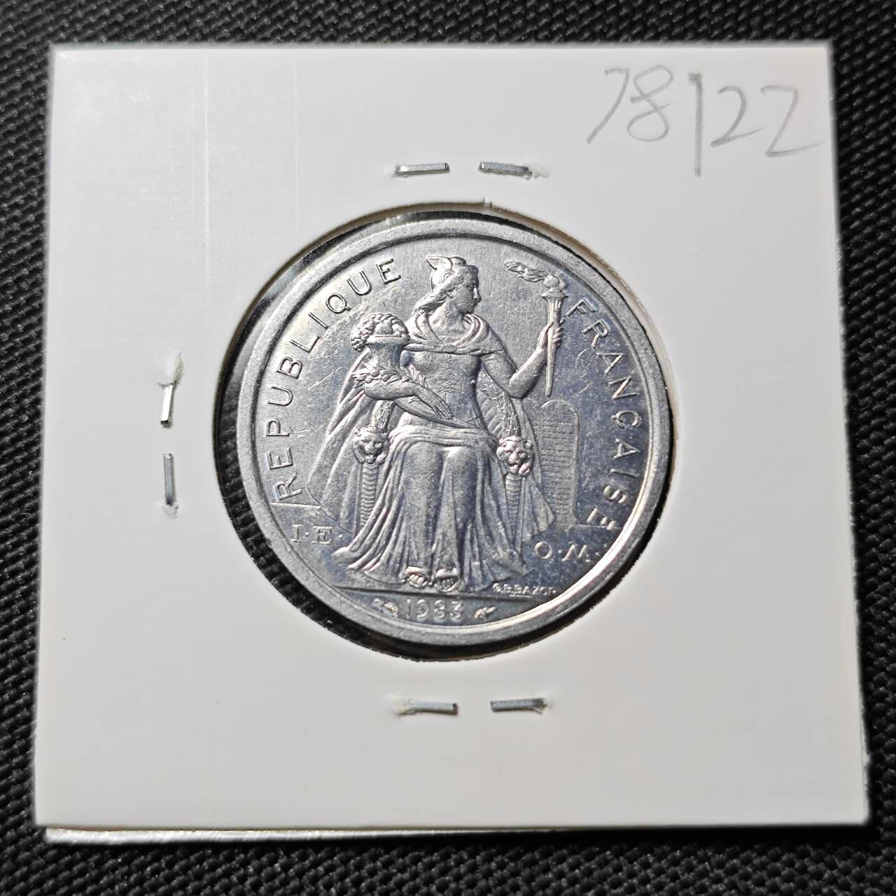 KK钱币收藏小铺 第378期  2月预留时间 周末发货  1983法属新喀里多尼亚2法郎