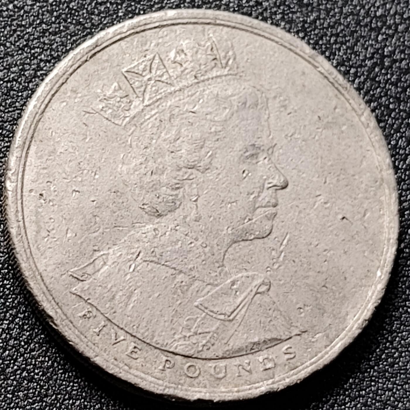泉币菌-第145场-精品福利场 英国五英镑镍币 币值已经50元了品相如图 