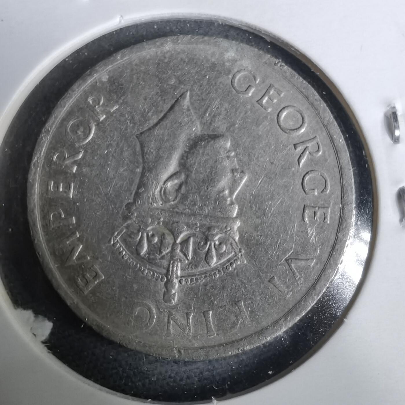 沼泽如烟--第929场 英属印度1947年二分之一卢比